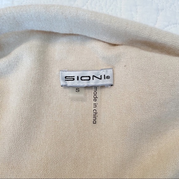 Sioni Lace Trim Ivory/Black Open Front Cardigan -S - Picture 4 of 11